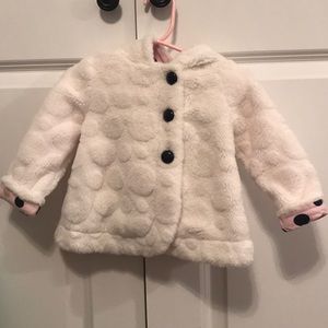 White fuzzy coat